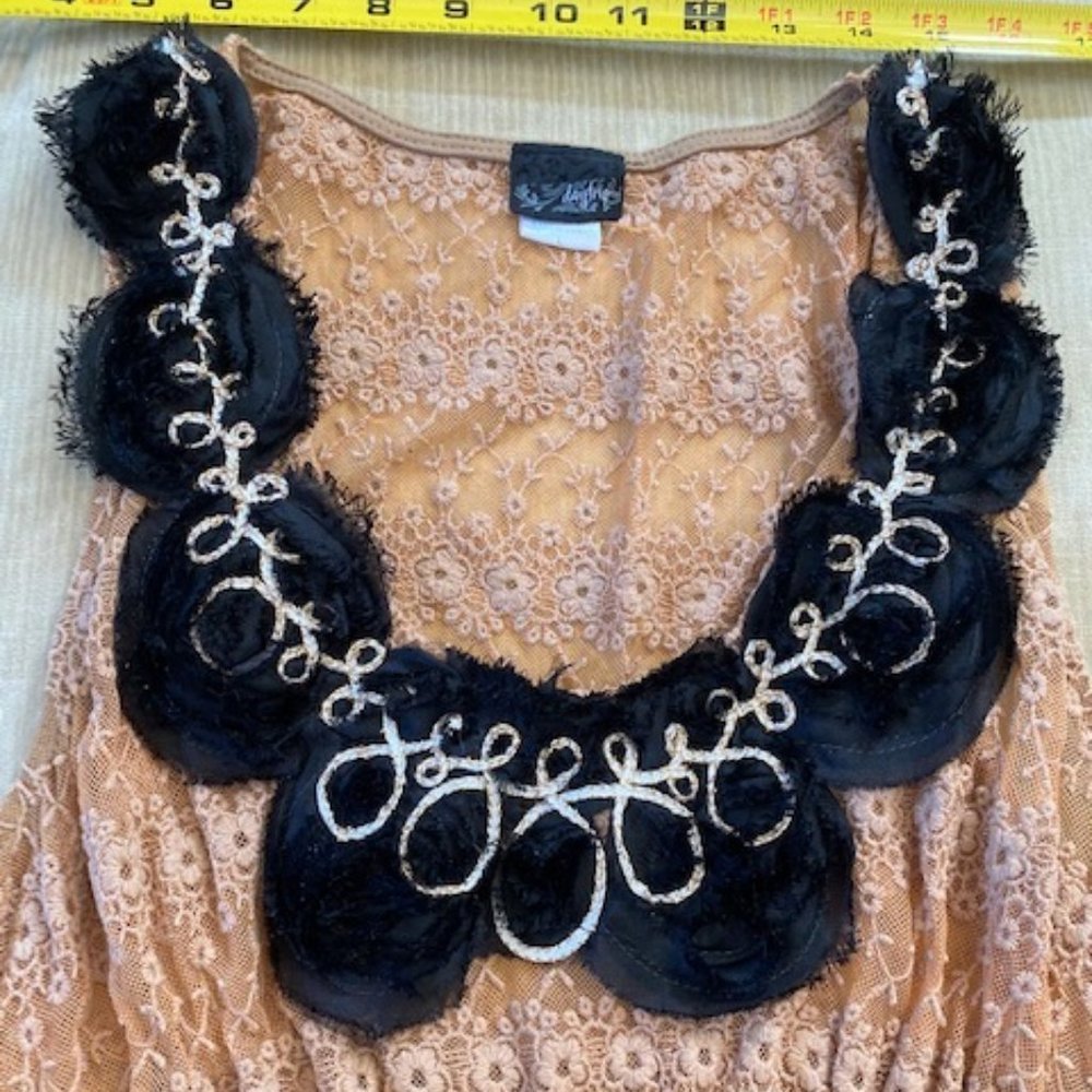 Black/Nude Lace Daytrip Empire Waist Tank